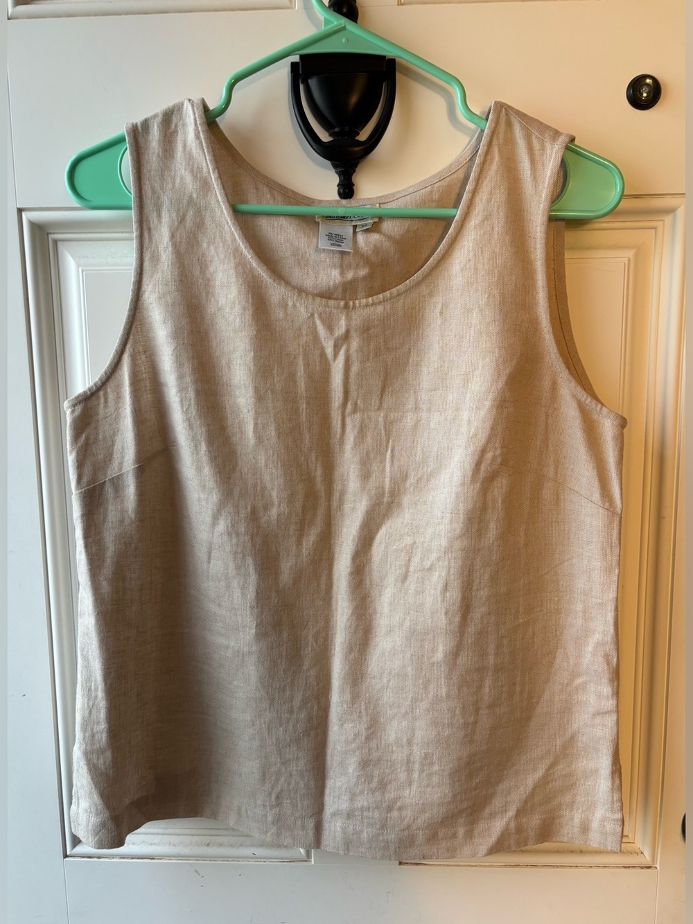 Coldwater Creek 100% Linen Tan XS Women's Tank Top